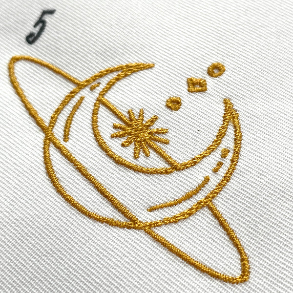 天空 月 三日月 スピリチュアル シンボル 単品 刺繍データ販売 moon5