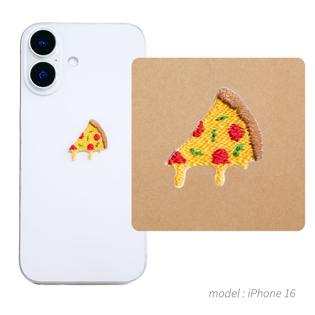 ★New★とろけるペパロニチーズピザ 
のミニ刺繍アイロンワッペン　アップリケ