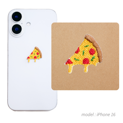 ★New★とろけるペパロニチーズピザ 
のミニ刺繍アイロンワッペン　アップリケ