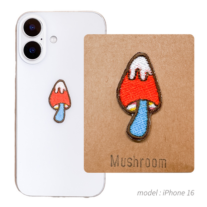 【１枚】きのこ ワッペン アップリケ - Mushrooms  -