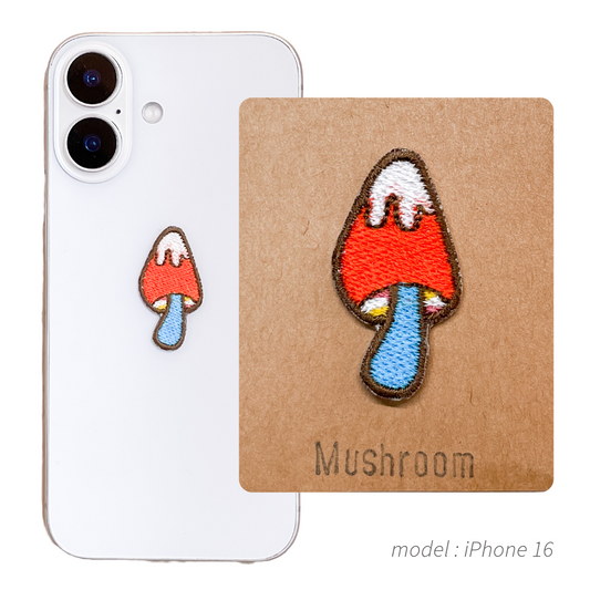 【１枚】きのこ ワッペン アップリケ - Mushrooms  -