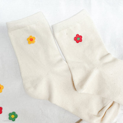 ★New★【18枚セット】花モチーフ　刺繍ミニアイロンワッペン　アップリケ　