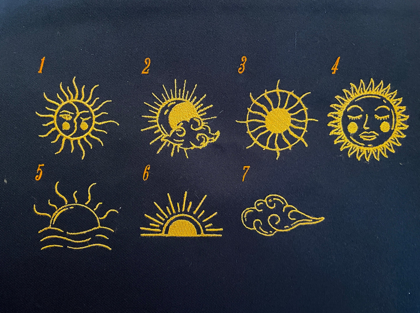 天空シンボル 太陽 セット 刺繍データ販売 SUN_A